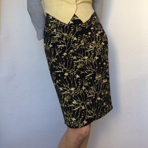 Banana Republic floral stretch pencil skirt sz 4